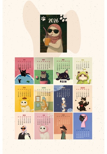 Köpek Tasarım 2026 Masa Takvimi Pytktkv027