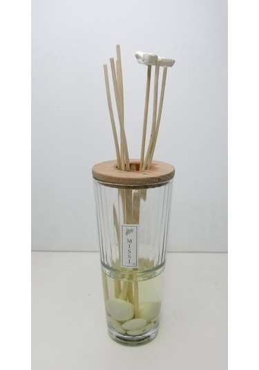 MASİF AHŞAP KAPAKLI DEKORLI FİTİLLİ CAM DARK AMBER ODA KOKUSU