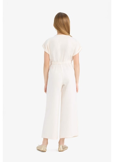 DeFacto Kız Çocuk Gabardin Kısa Kollu Tulum D9308A825SMER233