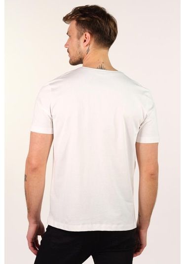 Arma Erkek Büyük Beden Bisiklet Yaka Tişört Y22374868101 Beyaz