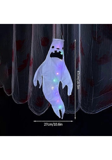 Cadılar Bayramı Partisi Ev Dekorasyonu Dış Mekan Aydınlatma Asılı Yaratıcı Led Cadılar Bayramı Süsleri Işıklı Hayalet Asılı Işık Aksesuarları S10 S Lambalı Çok Renkli