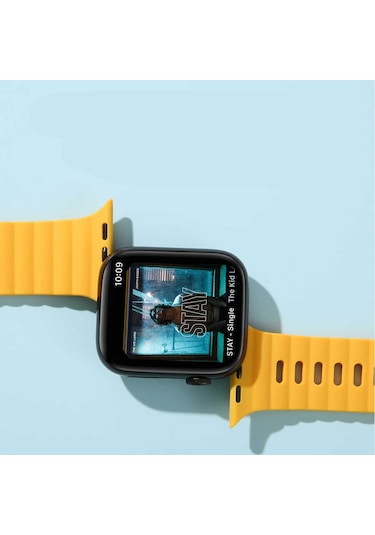 Teknodur Watch Ultra 49mm Uyumlu Krd-73 Uyumlu Kordon-sarı