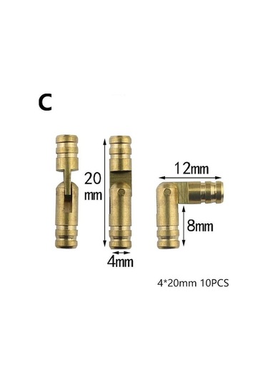10 Adet 1/2 Inç Gizli Menteşeler Pirinç Görünmez Ahşap Kasa Donanım Malzemeleri Küçük Kutu Varil Menteşe 4x20mm 4x20mm