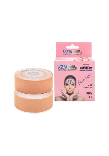 Vzn Yüz Için Therapy Cotton Kinesio Ağrı Bandı 2.5 CM x 5 M