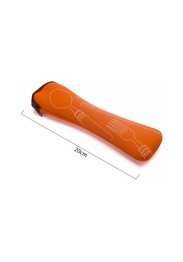 Sofra Çantası Yıkanabilir Fermuarlı Seyahat Çatal Bıçak Takımı Çantası Taşınabilir Çanta Akşam Yemeği Ev Aracı Seyahat Kamp Kaşığı 1