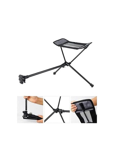 Bloomnest Taşınabilir Katlanır Kamp Sandalyesi Seti, Koyu Gri, Ayak Dayanağı Ve Salıncak İçerikli Koyu Gri