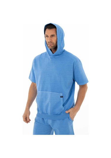 AR-MA Arma Erkek Oversize Kısa Kollu Kanguru Cepli Kapşonlu Sweatshirt 001 AR-MA Arma Erkek Oversize Kısa Kollu Kanguru Cepli Kapşonlu Sweatshirt 001