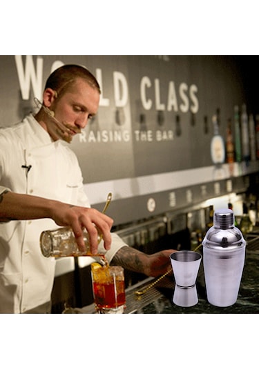 Sones 5'i 1 Arada Klasik Paslanmaz Çelik Çalkalayıcı Seti, Kapasite: 550ml