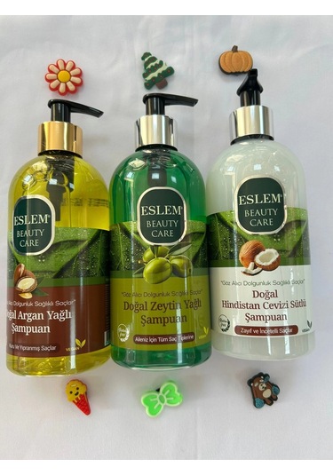Eslem Doğal Zeytinyağlı Şampuan 3 Adet 500 Ml