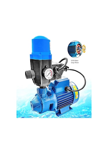 Germany Style İbeltech Dkm-80-1 0.75 Kw Gerçek 1 Hp 1" Bakır Sargılı Paket Hidrofor Sistem Su Pompa Motoru