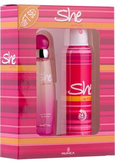 She Is Fun Kadın Parfüm EDT 50 ML + Deodorant 150 ML
