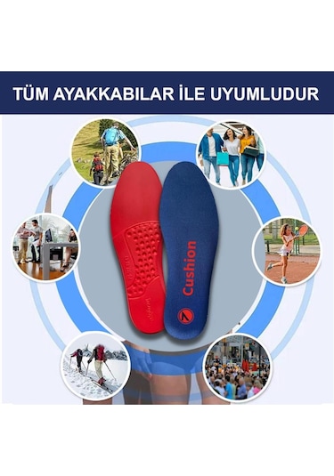 Active Team SG04 Yumuşak Jel Topuk Destekli  Ortopedik Deri İç Tabanlık