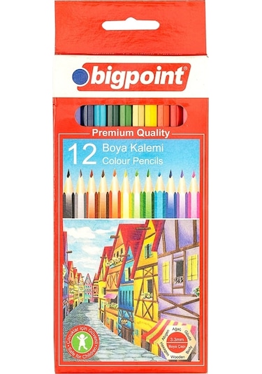 Bigpoint Kuru Boya Kalemi 12 Renk