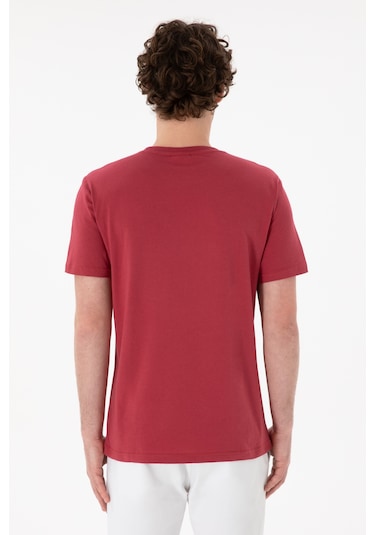 U.S. Polo Assn. Erkek Regular Fit Bisiklet Yaka Vişne Basic Tişört 50305985-VR223 U.S. Polo Assn. Erkek Regular Fit Bisiklet Yaka Vişne Basic Tişört 50305985-VR223
