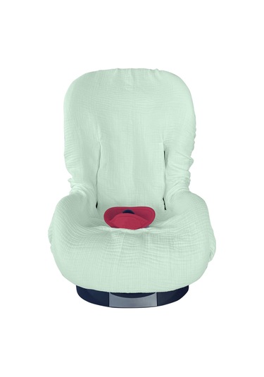 4katlı Müslin Bebek Oto Koltuk Kılıfı Lastikli %100pamuk Mint