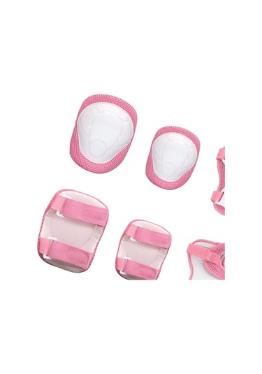 Suntek Çocuklar Kaykay Bisiklet Koruyucu Dişli Kıyafet Diz Pembe