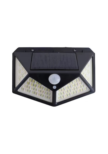 Yifomall Güneş Enerjili Duvar Lambası, 100 Led, İnsan Algılama, 3 Fonksiyonlu, 5-6m Mesafe, 120 Derece Açı, Dış Mekan Aydınlatması