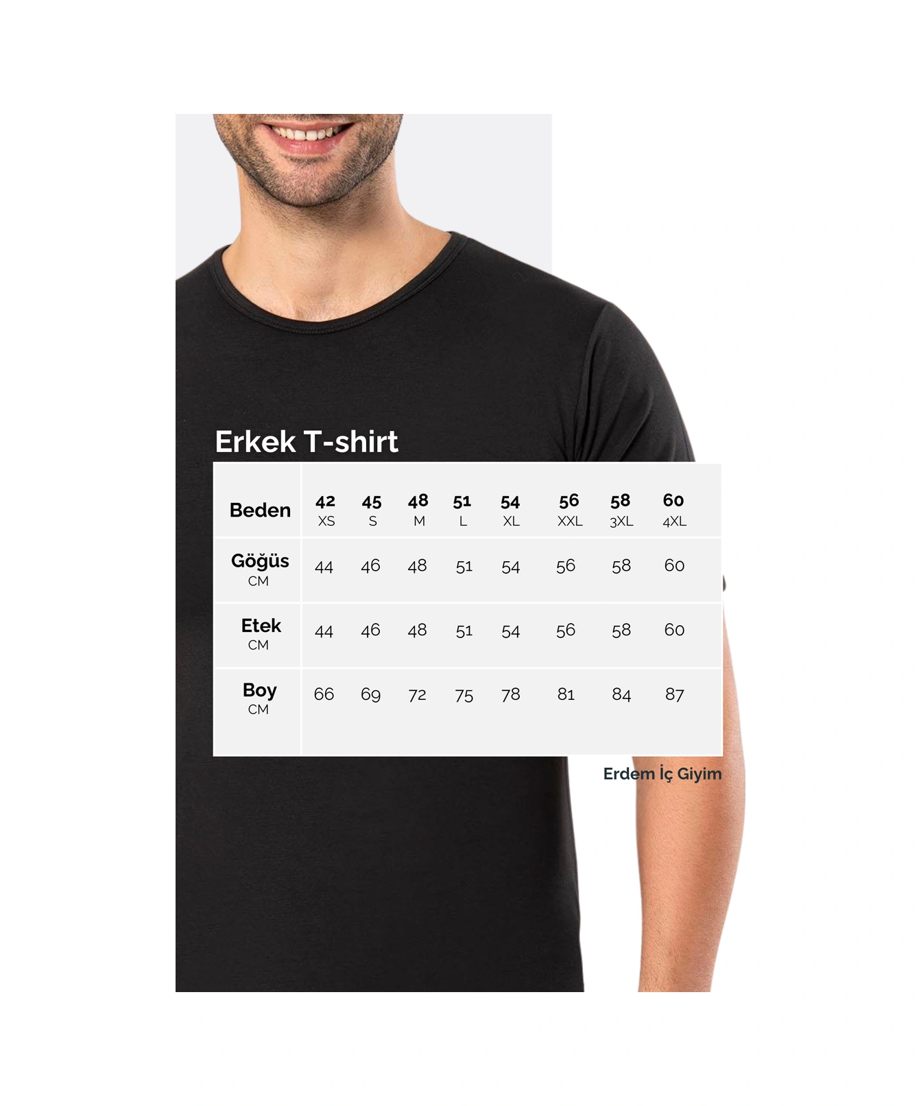 Erdem Siyah Termal İçlik Yarım Kol Fanila 1481 Siyah