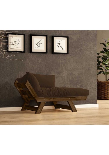 Woodesk Adalar Masif Ceviz-kahve Renk Berjer Cpt8134-140 Kahverengi