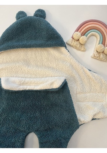 Rokeff Wellsoft Dış Kundak 0-6 Ay Turkuaz-Krem Turkuaz - Krem