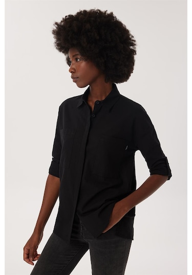 Lee Cooper Mındy Kadın Dokuma Gömlek Siyah 15832 Siyah