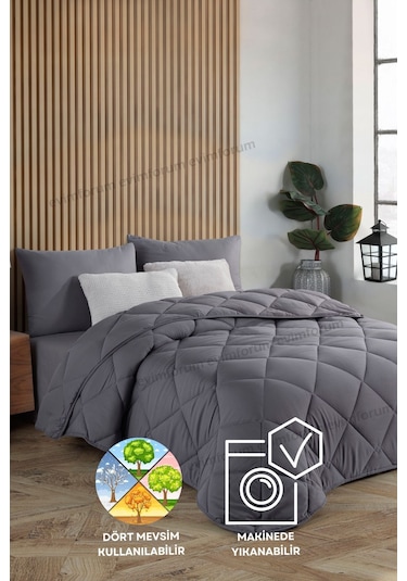 Formeya Antrasit Gri Soft Kışlık Yorgan Tek Kişilik 155X215