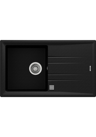 Teka Stone 50 B-Tg Tek Hazneli Tek Damlalıklı Tegranite Eviye - Metalik Siyah - 115330024