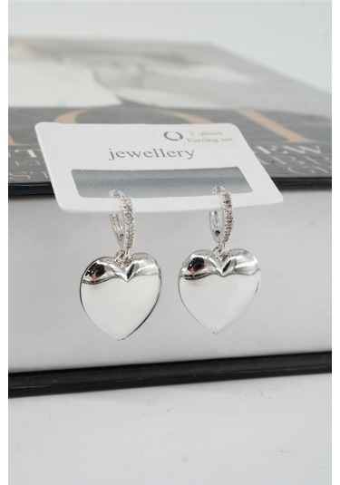 Byzeynaaksesuar Kadın Vip Seri Kalp Figürlü Küpe Çok Renkli