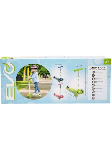 Evo 3 Tekerlekli Move'n Groove Işıklı Yeşil Scooter