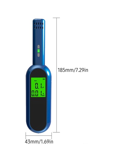 Şarj Edilebilir Nefes Alkol Test Cihazı Lcd Dijital Alkolmetre Taşınabilir El Tipi Sarhoş Sürüş Tespiti Ölçüm Aleti