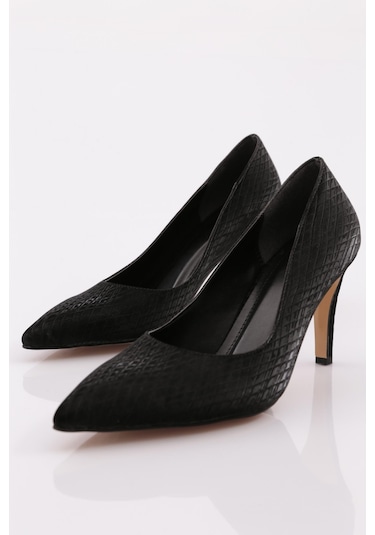 Dgn 1002 Kadin Topuklu Stiletto Ayakkabi 1002-2453-R11294 Siyah Baskılı Dgn 1002 Kadin Topuklu Stiletto Ayakkabi 1002-2453-R11294 Siyah Baskılı