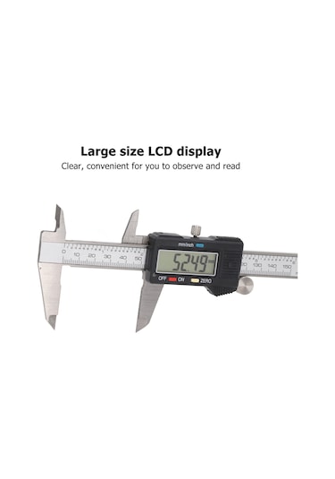 Ximistore9 Stainless Steel Dijital Caliper 0-150mm: Lcd Ekranlı, Milimetre/inç Dönüşümlü, 0.02mm Hassasiyetli Ölçüm Aracı