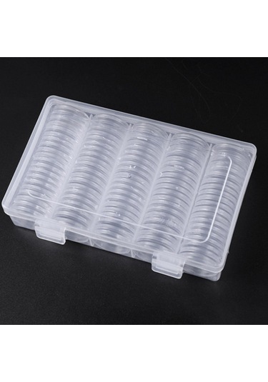Dolıty 100x 25mm Madeni Para Kapsülleri W/sikke Toplama Temizlemek