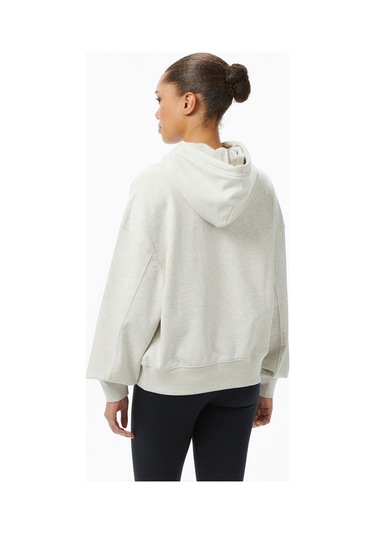 Kadın Logo French Terry Kapüşonlu Sweatshirt - Ekru Vanilla Heather