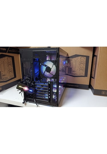 Game Master F7 Lite 7 Fanlı Argb Kumandalı Kontrolcülü Gaming Pc Kasa Akvaryum Kasa