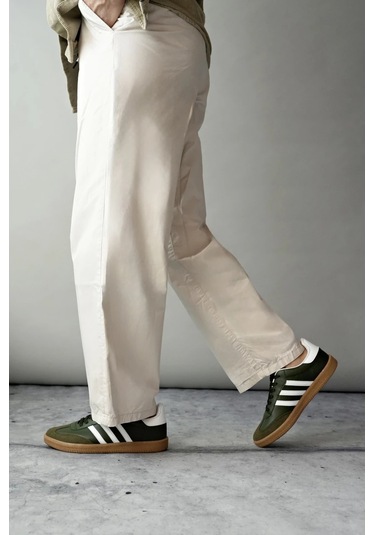 Muggo Jabbar Unisex Ortopedik Günlük Garantili Bağcıklı Yürüyüş Koşu Sneaker Spor Ayakkabı Haki