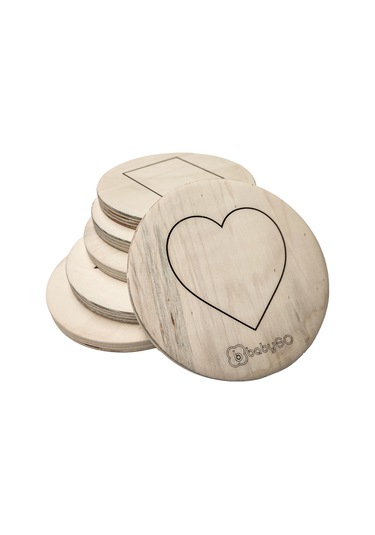 Exorbayb Şekil Baskılı 6 Lı Ahşap Adım Taşı, Denge Taşı Step Stone