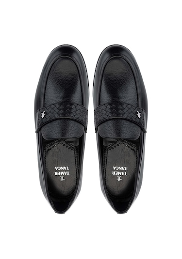Tamer Tanca Erkek Hakiki Deri Siyah Loafer Ayakkabı 1047 8328 Erk Ayk Sk24-25 Syh Bfl/gyk Siyah