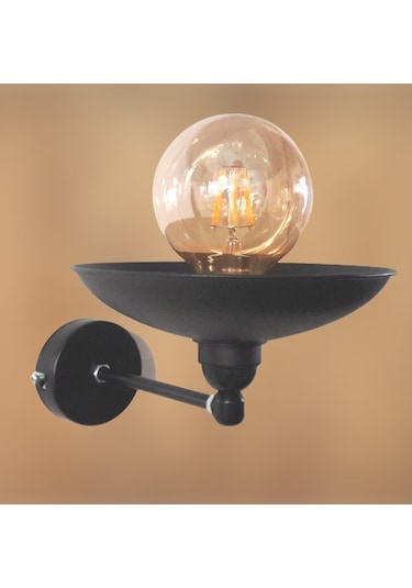 Siyah Metal Aplik e 27 Duy normal Duy Siyah