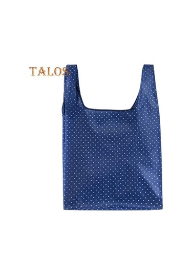 Mavi Alışveriş Çantası Büyük Kapasiteli Yeniden Kullanılabilir Kare Şekli Dayanıklı Açık Taşınabilir Katlanır Alışveriş Çantası Ev Gereçleri Mavi