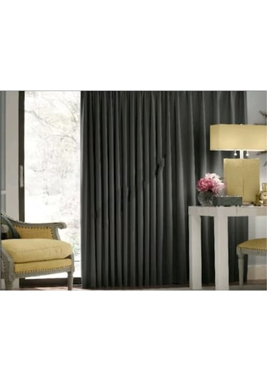 Evdepo Home Blackout Karartma Fon Perde Koyu Gri