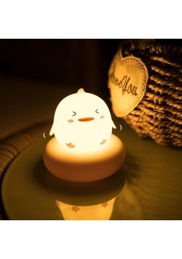 Willowhaven Usb Şarjlı Bebek Gece Lambası - 3 Işık Seviyesi, Sıcak Sarı Işık, Dokunmatik, 1200mah Pil, Beyaz, Saf Ve Hafif Tasarım Beyaz