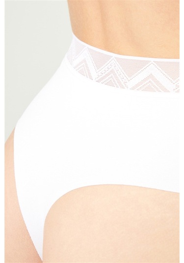 Basic Yüksek Bel Lazer Kesim Tanga Külot 3'lü Paket Renkli2 Çok Renkli