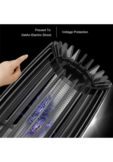 Shineyee Ev Ve Dış Mekan Kullanıma Usb Şarjlı Led Elektrik Şoklu Ateşleyici, Fiziksel Isıtıcı, 360 Mor Işık, Halka Korumalı, Gürültüsüz, 50-120 M²