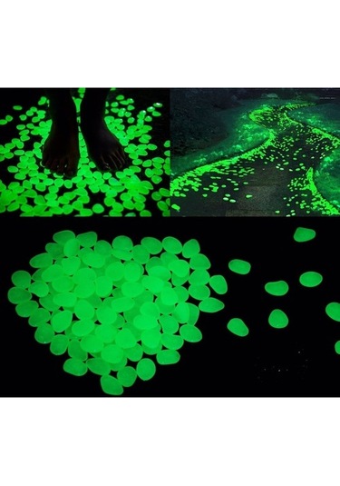 Gece Parlayan Fosforlu Çakıl Taşı Plastik Akvaryum Süsü