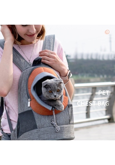 Ldlc Göğüs Messenger Çantası Pet Taşınabilir Nefes Alabilir Sırt Çantasına Maruz Kalabilir, Boyut: M Yeşil