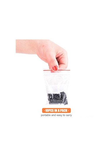 Ximistore9 10 Adet Nylon Plastik Çadır Rope Kilit, Üç Delikli Tasarım, Rope Uzunluğu Ayarlama Ve Kayma Engelleme, Outdoor Kamp Ve野营 Kullanıma Uygun, Siyah Çok Renkli