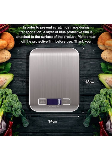 Teltree Gümüş Mutfak Terazi: Şarjlı Ve Pil Desteği, 10kg/1g Hassasiyet, Abs+paslanmaz Çelik, 48 Saat Kullanim Süresi Gümüş