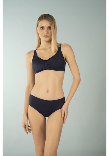 Estiva Luplu Toparlayıcı Yüksek Bel Bikini Takımı - Lacivert