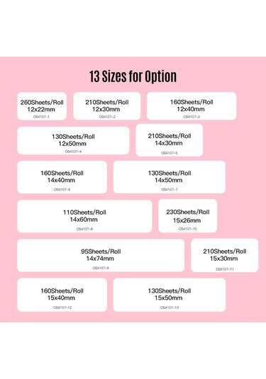 Neevoyu Aibecy 15x30mm 210 Adet Termal Etiket Kağıdı - Suya Ve Yağa Dayanıklı, Otomatik Yapışkan, Phomemo D30 Uyumlu, Ev Ve Ofis Organizasyonu İçin